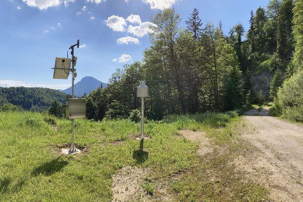 Monitoringsysteme des Wildbacheinzugsgebiet Rindbach in Ebensee in Oberösterreich