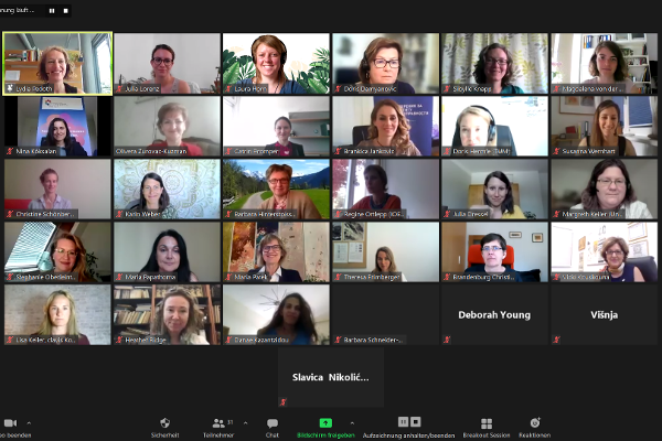 screenshot of the videoplatform with participants