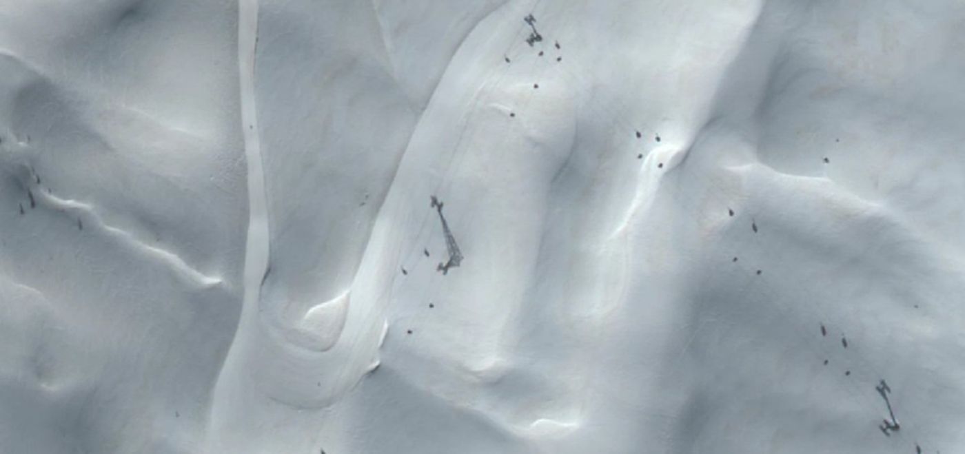 Blick auf Winter-Szene im Ötztal