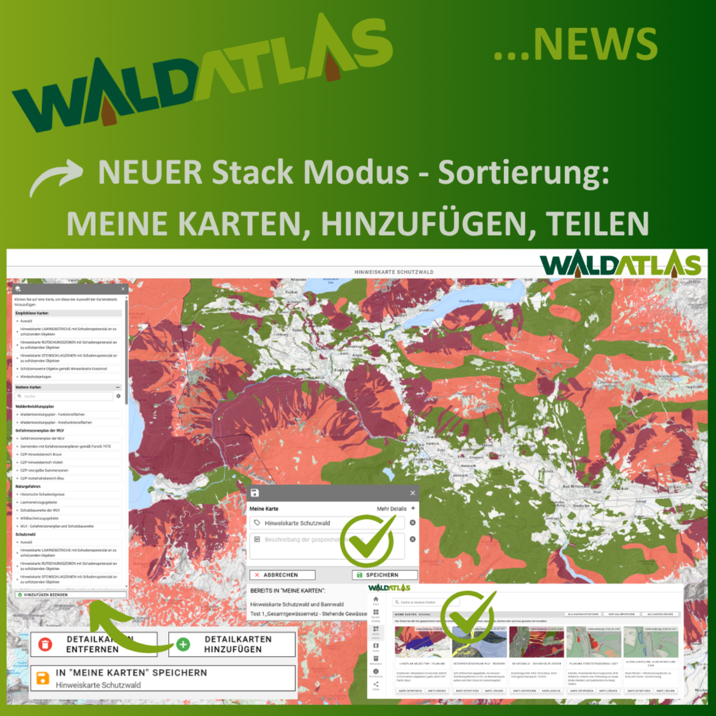 Flyer Stack-Modus Waldatlas 