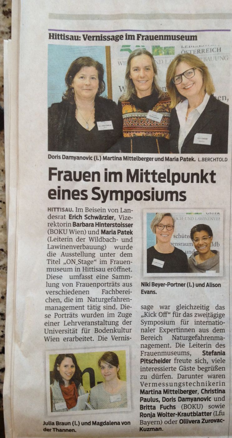 Newspaper article on the we4DRR launch event