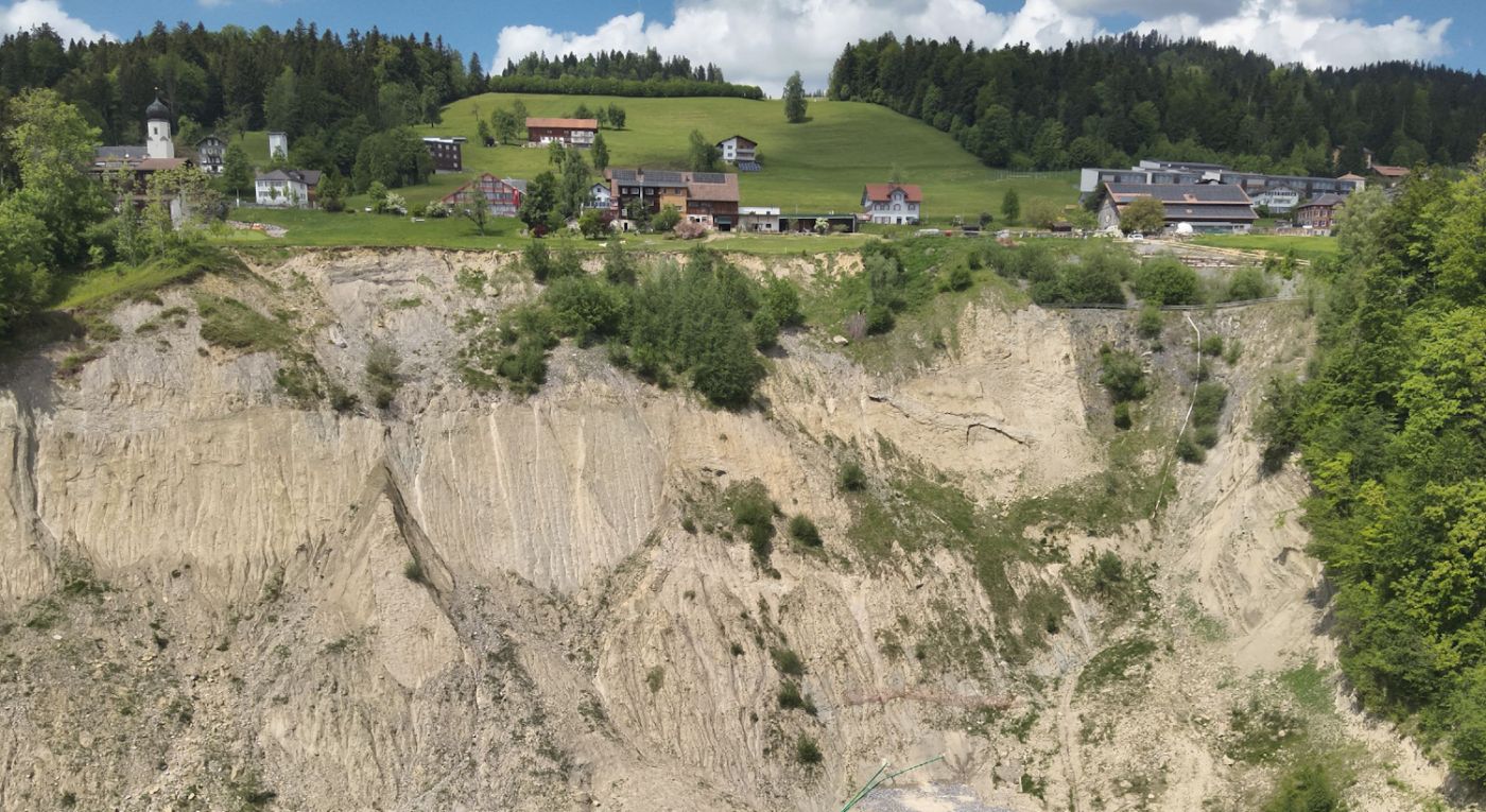 Rutschung in der Gemeinde Doren, Vorarlberg