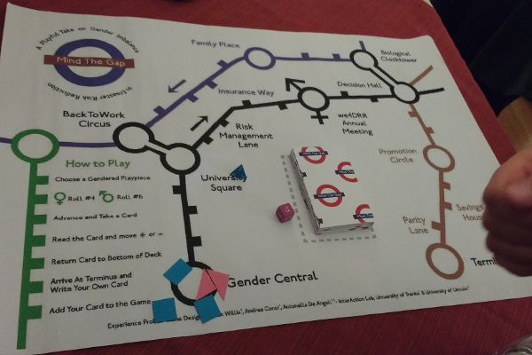 board game by Max Willis of the University of Trento called mind the (gender) gap
