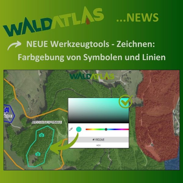 Waldatlas NEWS Farbgestaltung