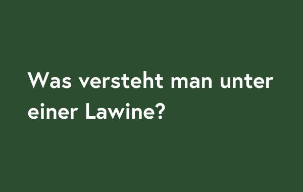 Frage Lawine