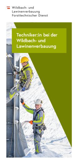 Klappfolder: Techniker*in bei der Wildbach- und Lawinenverbauung - barrierefrei