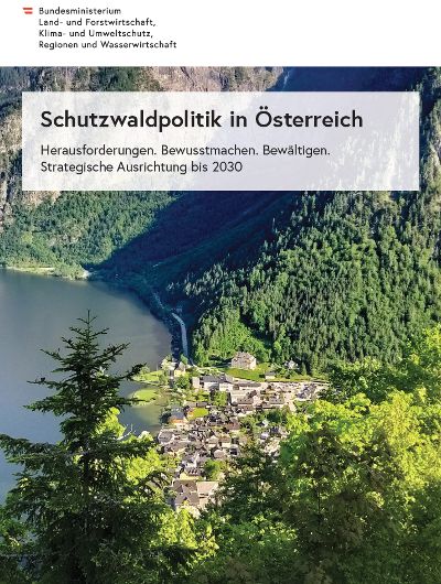 Deckblatt der Broschüre Schutzwaldpolitik in Österreich 