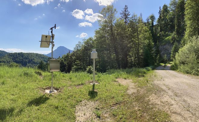 Monitoringsysteme des Wildbacheinzugsgebiet Rindbach in Ebensee in Oberösterreich