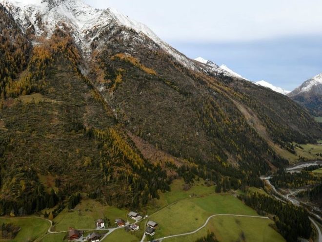 Schadholz nach heftigen Stürmen in Osttirol 2018