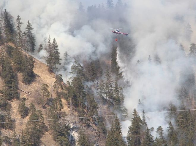 Waldbrand in Pinswand/Tirol